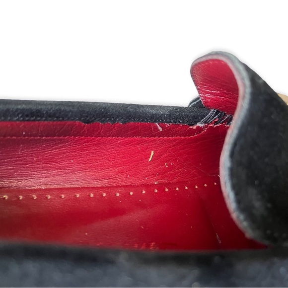 Salvatore Ferragamo Sport Black Suede Leather Loafers with Gold Buckle –Size 8.5 - Picture 10 of 16